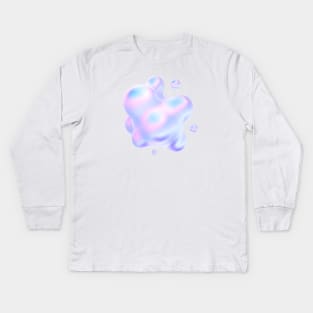 fluid holographic Kids Long Sleeve T-Shirt